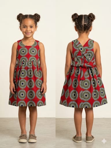 Robe Rosaces Rouge — Vue produit